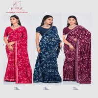 kiyra saree ishika classic look weightless print saree with blouse