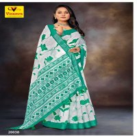 vinamra white and white vol 5 pretty look linen saree with blouse