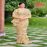 neerali by saumya bandhani printed georgette saree collection