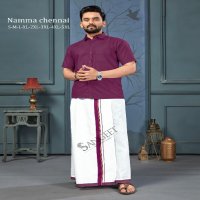 Sangeet Namma Chennai Wholesale Bombay Slub Cotton Shirt And Vesti