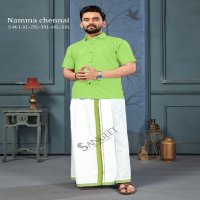 Sangeet Namma Chennai Wholesale Bombay Slub Cotton Shirt And Vesti