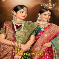 Saroj Anarkali Vol-1 Wholesale Lichi Silk With Rich Pallu Ethnic Sarees