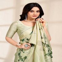 kiyra launch kanika pretty look foil print saree collection