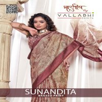 vallabhi prints sunandita beautiful colour brasso fancy saree