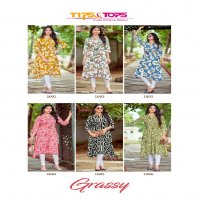 Tips And Tops Grassy Wholesale Heavy Reyon Print A Line Long Kurtis