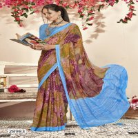 Vallabhi Manasvi Wholesale Georgette Fabrics Ethnic Indian Sarees