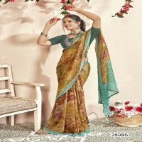 Vallabhi Manasvi Wholesale Georgette Fabrics Ethnic Indian Sarees