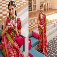 Trirath Gulaab Patola Wholesale Super Pv Silk Function Wear Indian Sarees
