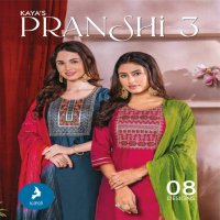 KAYA PRESENT PRANSHI VOL 3 FANCY AMAZING DESIGN WORK READYMADE SALWAR SUITS CATALOG