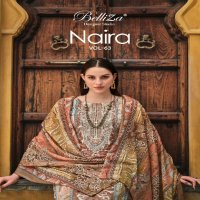 BELLIZA DESIGNER NAIRA VOL 63 COTTON DIGITAL PRINTS MODERN PAKISTANI DRESS