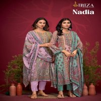 Ibiza Nadia Wholesale Pure Bambarg Muslin With Handwork Salwar Suits