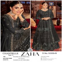 chantelle vol 11 by zaha butterfly net designer unstitch pakistani salwar suit