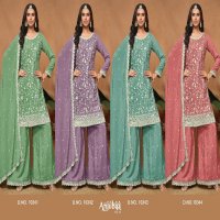 TWISHA ANJUBAA VOL 34 DESIGNER OCCASION WEAR LONG UNSTITCH SALWAR KAMEEZ