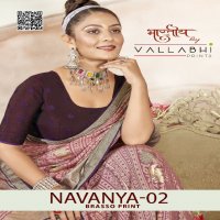 Vallabhi Navanya Vol-2 Wholesale Brasso Fabrics Ethnic Sarees