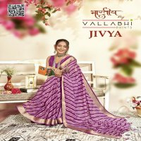 Vallabhi Jivya Wholesale Moss Georgette Ethnic Sarees