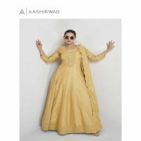 Aashirwad Ekaya Wholesale Premium Silk Gown With Dupatta