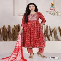 Master Moye Moye Vol-2 Wholesale Rayon Foil Print Kurtis With Pant And Dupatta