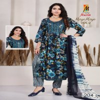 Master Moye Moye Vol-2 Wholesale Rayon Foil Print Kurtis With Pant And Dupatta