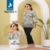 Kaya Star Girl Vol-4 Wholesale Capsule Foil Print Short Tops