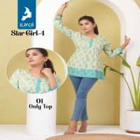 Kaya Star Girl Vol-4 Wholesale Capsule Foil Print Short Tops