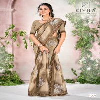 kavya by kiyra saree chiffon stylish look print saree collection