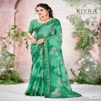 kavya by kiyra saree chiffon stylish look print saree collection