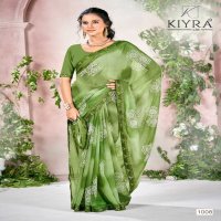 kavya by kiyra saree chiffon stylish look print saree collection