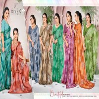 kavya by kiyra saree chiffon stylish look print saree collection