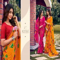 kiyra saree chaliya dyeble border comfortable renial saree wholesaler