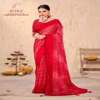 meera bandhej by kiyra saree siroski work print saree