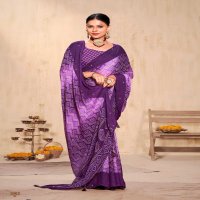 meera bandhej by kiyra saree siroski work print saree