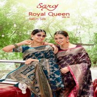 Saroj Royal Queen Vol-10 Wholesale Satin Silk Party Wear Indian Sarees