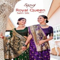 Saroj Royal Queen Vol-11 Wholesale Satin Silk Party Wear Indian Sarees