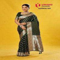 Umang saffron 497 satin party wear saree for women