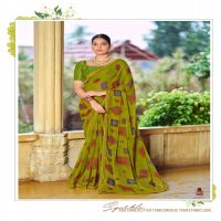 vishnu priya by kiyra saree georgette fancy print saree