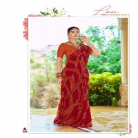 vishnu priya by kiyra saree georgette fancy print saree