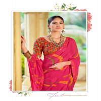 vishnu priya by kiyra saree georgette fancy print saree