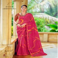 vishnu priya by kiyra saree georgette fancy print saree