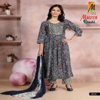 Master Khushi Vol-2 Wholesale Rayon Foil Ghera Tops With Pant And Dupatta