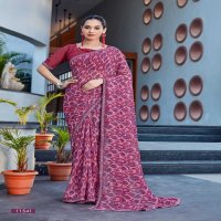 cheeku by seymore print pretty look georgette saree collection
