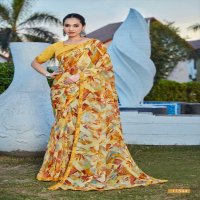 cheeku by seymore print pretty look georgette saree collection