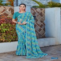 cheeku by seymore print pretty look georgette saree collection