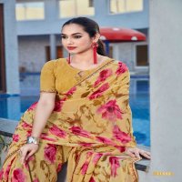 cheeku by seymore print pretty look georgette saree collection
