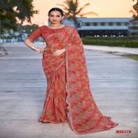 cheeku by seymore print pretty look georgette saree collection
