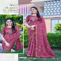 copper silk by seymore printed cotton attractive saree collection