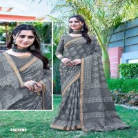 copper silk by seymore printed cotton attractive saree collection