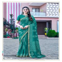 copper silk by seymore printed cotton attractive saree collection