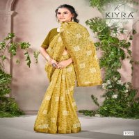 kimora by kiyra sharmili pretty look print saree collection