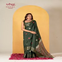 rajpath chocolate dola silk with foil print saree for women