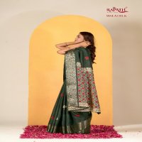 rajpath chocolate dola silk with foil print saree for women